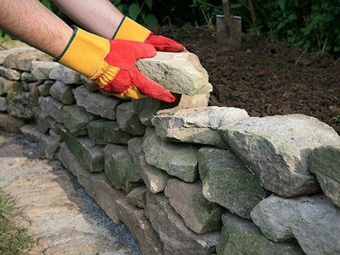 How To Build A Dry Stone Wall Australian Handyman - Dry Stack Stone Wall Ideas