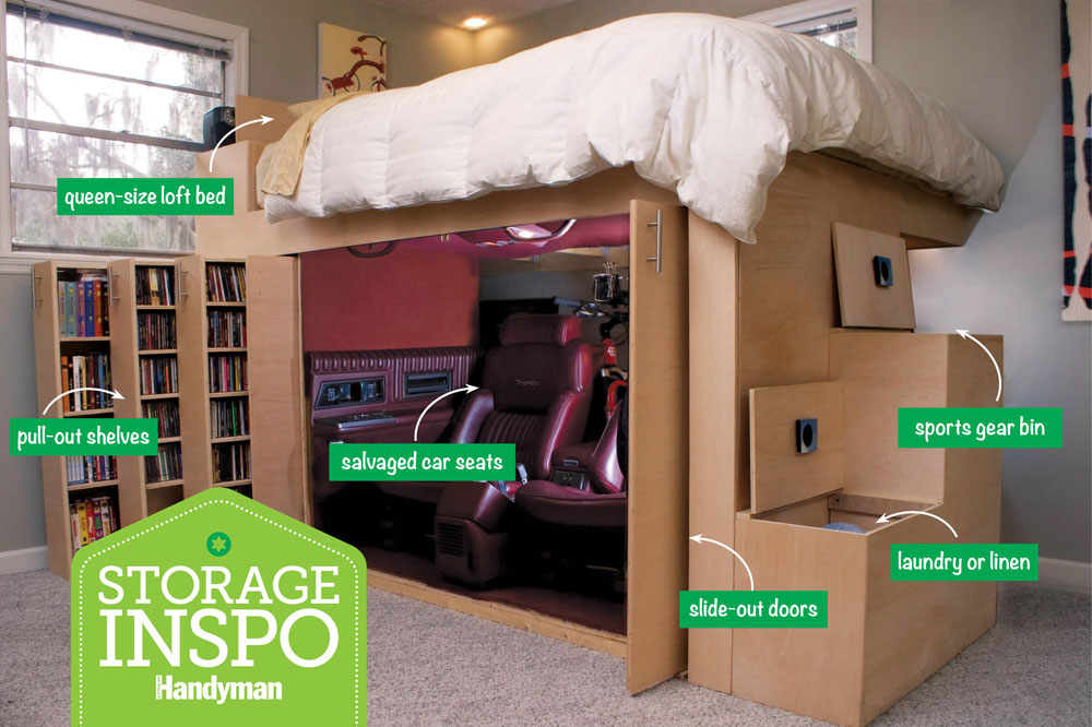 Storage Inspiration Customised Loft, Queen Bunk Bed Australia