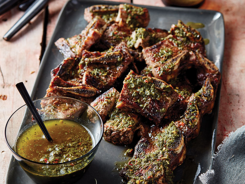 beef strips with chimmi churri, Braza,