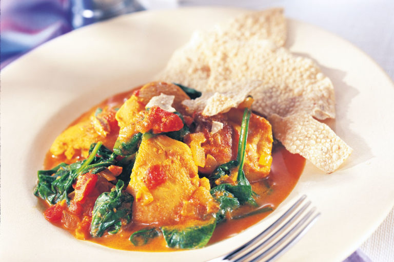 Spicy Chicken With Tomatoes And Spinach