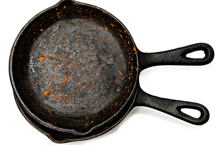 5. Clean a cast-iron pan