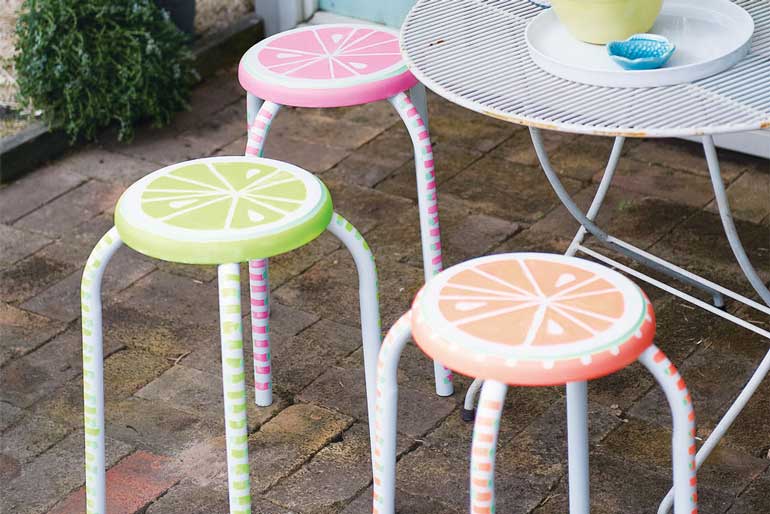 1. Make Citrus Stools 