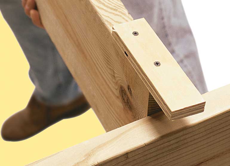 8. A small plywood cleat