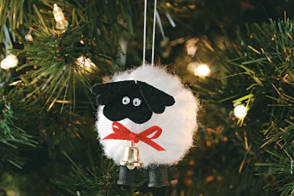 10. How To Make A Fluffy Sheep Ornament 