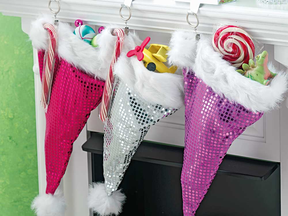 11. Use Santa Hats As Christmas Stockings 