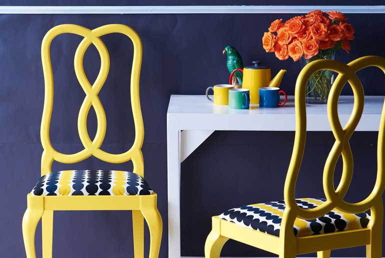  3. Refresh chairs with a coat of paint for a fun new look
