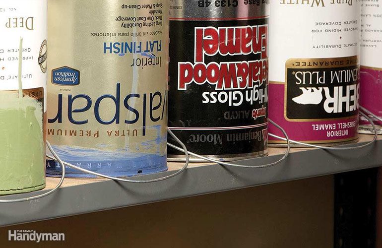 Make paint last longer by storing paint cans upside down
