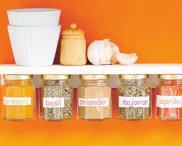Store herbs and spices 