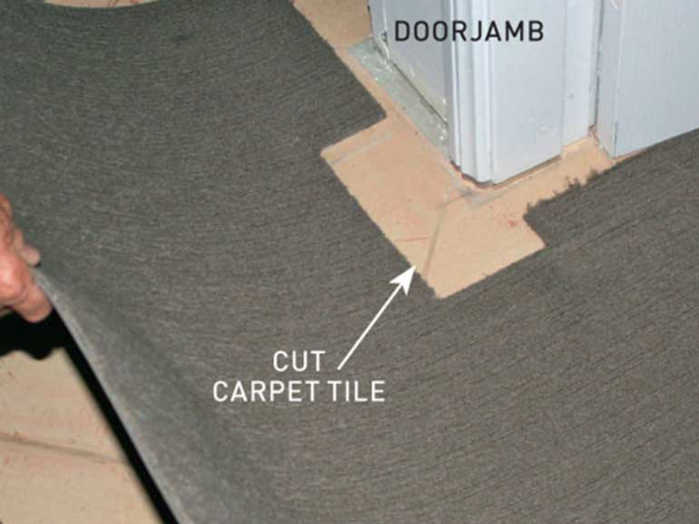 Step 5. Finish the carpet tiling