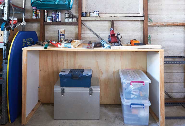 Free Up Your Garage Space With These Storage And Workbench Hacks
