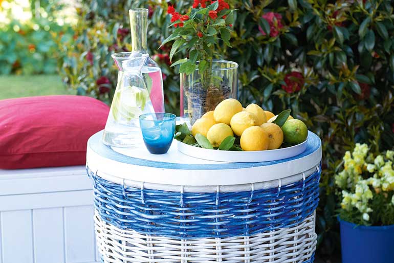7. Turn A Wicker Clothes Hamper Into A Storage Basket 