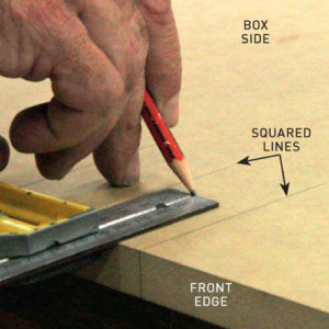 Step 1. Mark shelf positions