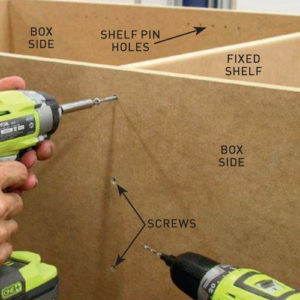 Step 3. Build bookcase boxes