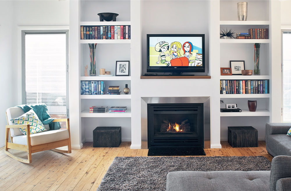 DIY Fireplace Shelves