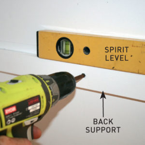 Step 4. Attach the back supports