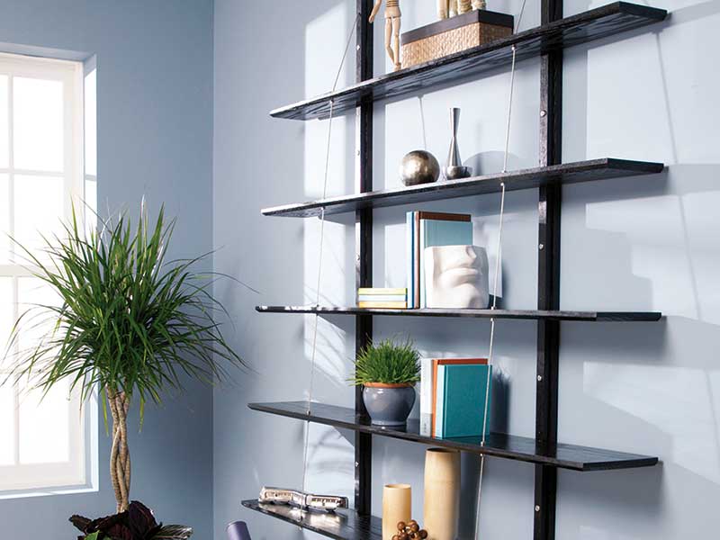 HOW TO MAKE DIY STEEL CABLE SUSPENSION SHELVES