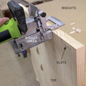 Step 2. Make biscuit slots