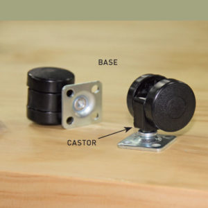 Step 9. Secure the castors