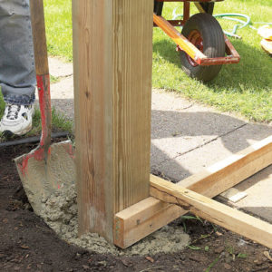 Step 3. Concrete the posts 