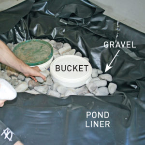 Step 4. Add buckets and gravel