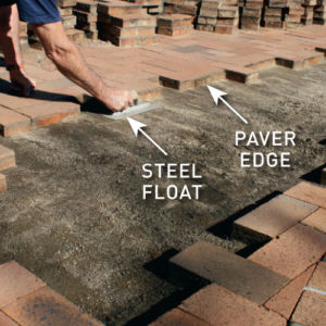 Step 2. Clean paver edges 