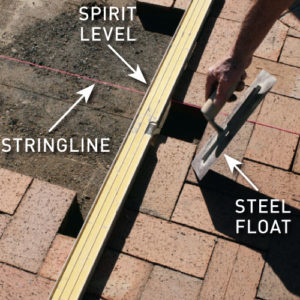 Step 7. Adjust paving tiles 