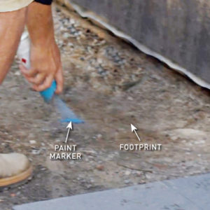 Step 1. Mark paver spacing 