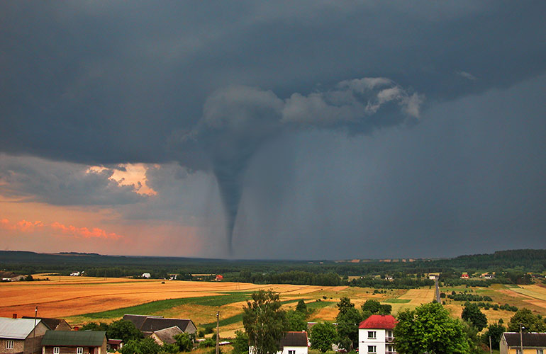 Evacuate your home during a tornado warning