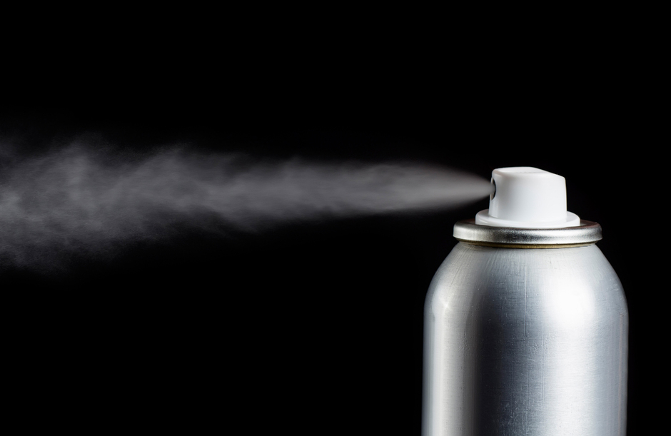 Hairspray removes ink stains