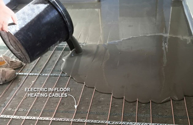 The right floor leveller choice for in-floor heat