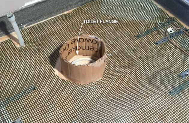 Install cardboard around vents and drains