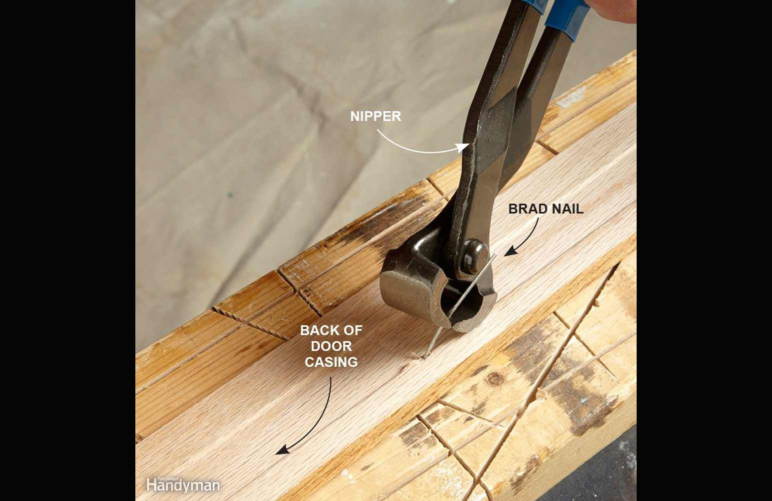 Pull nails with a nipper