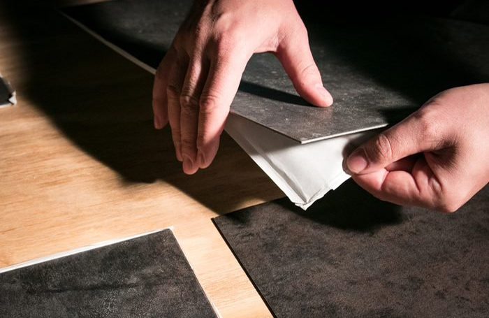Peel-and-stick floor