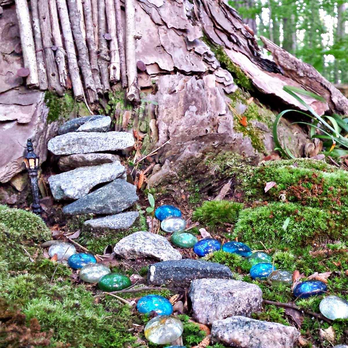 Fairy garden in the woods