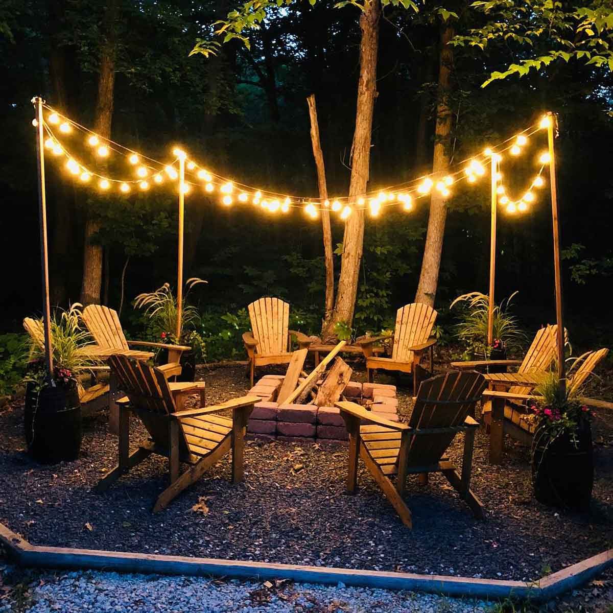 11 Outdoor Fire Pit Lighting Ideas, Outdoor Fire Pit Lighting