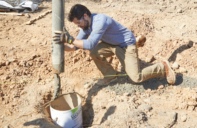 Digging footings