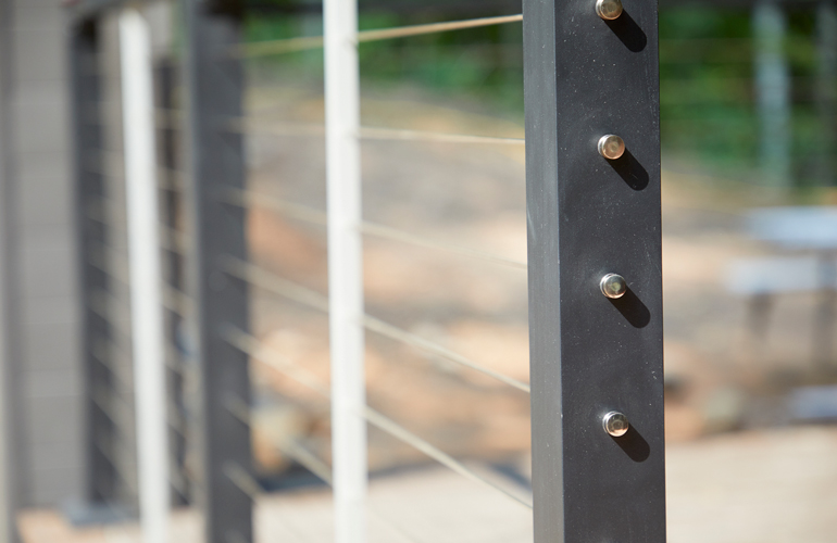 Install modern cable railing