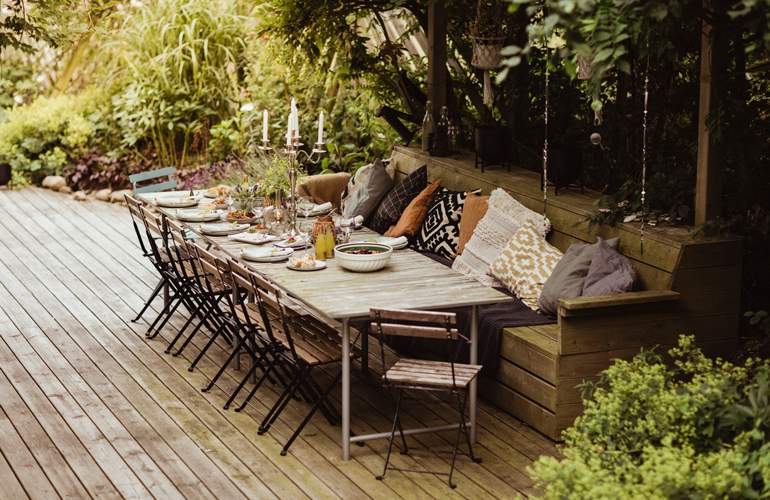 Outside dining areas