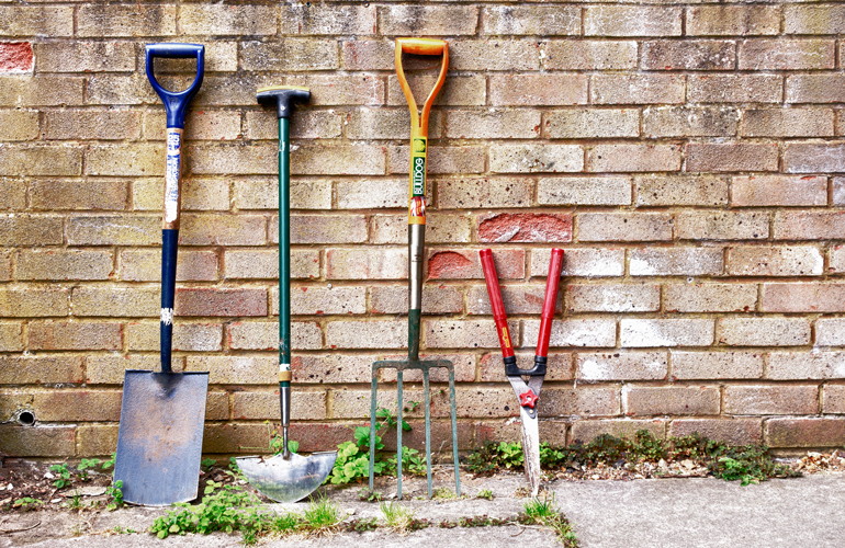 Keep garden tools in shape