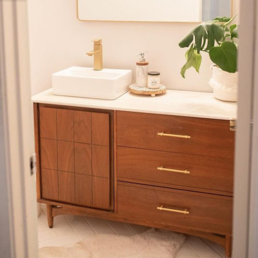 Vintage dresser bathroom vanity