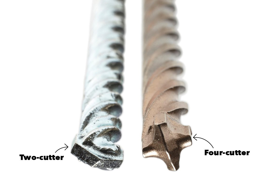 For a smoother ride, use a four-cutter bit