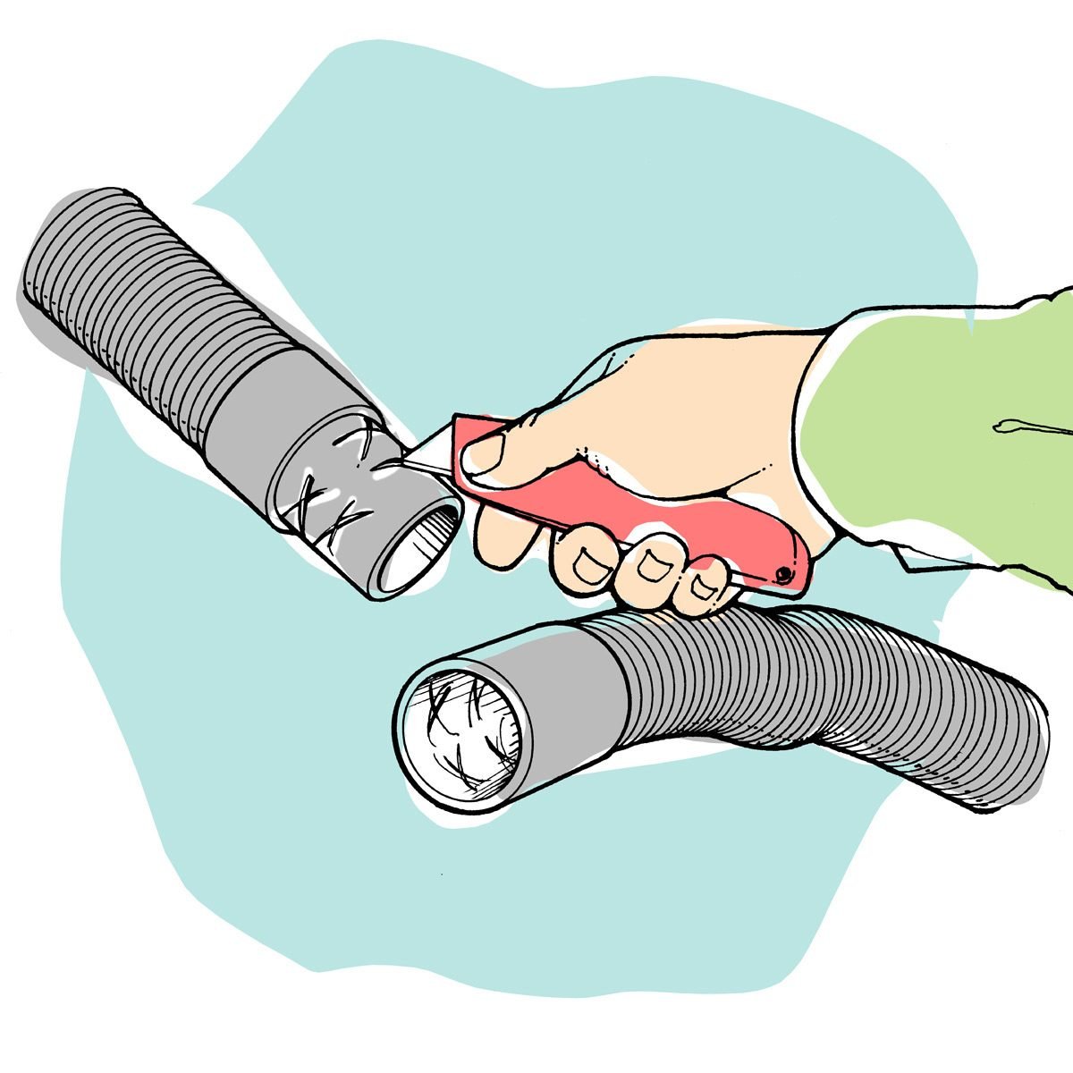 Stay-together vacuum hose