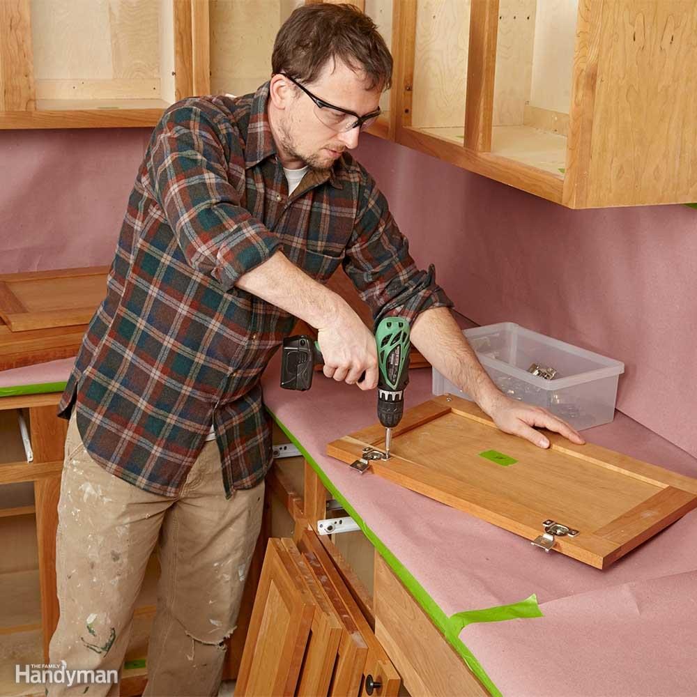 Remove doors, drawer fronts and hardware