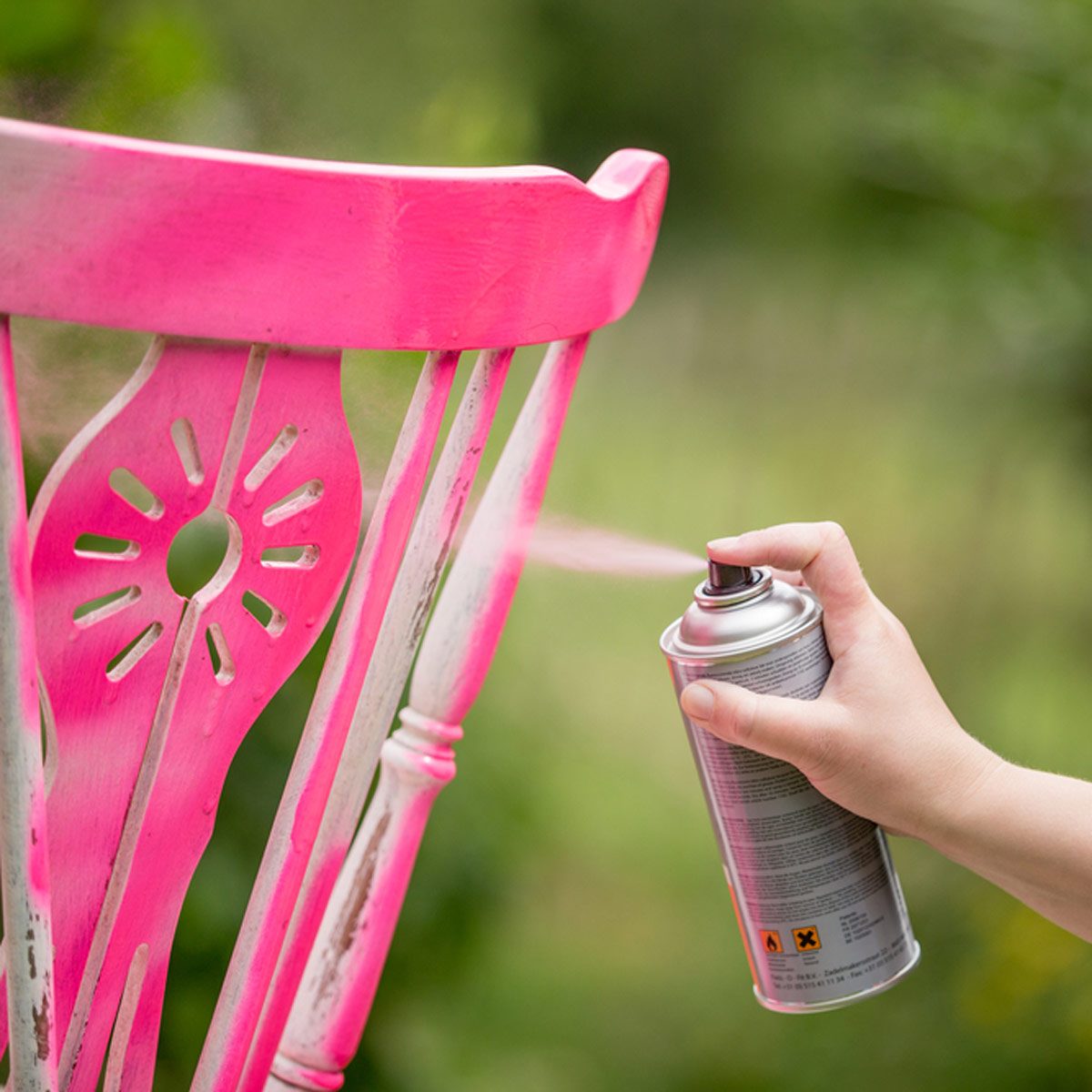 Spray paint patio furniture