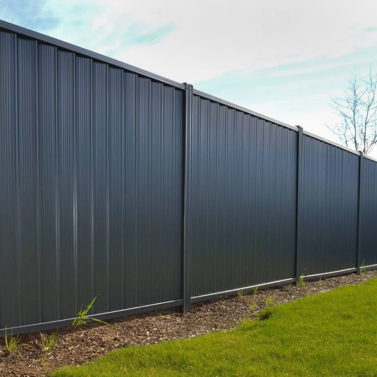 Steel privacy fence