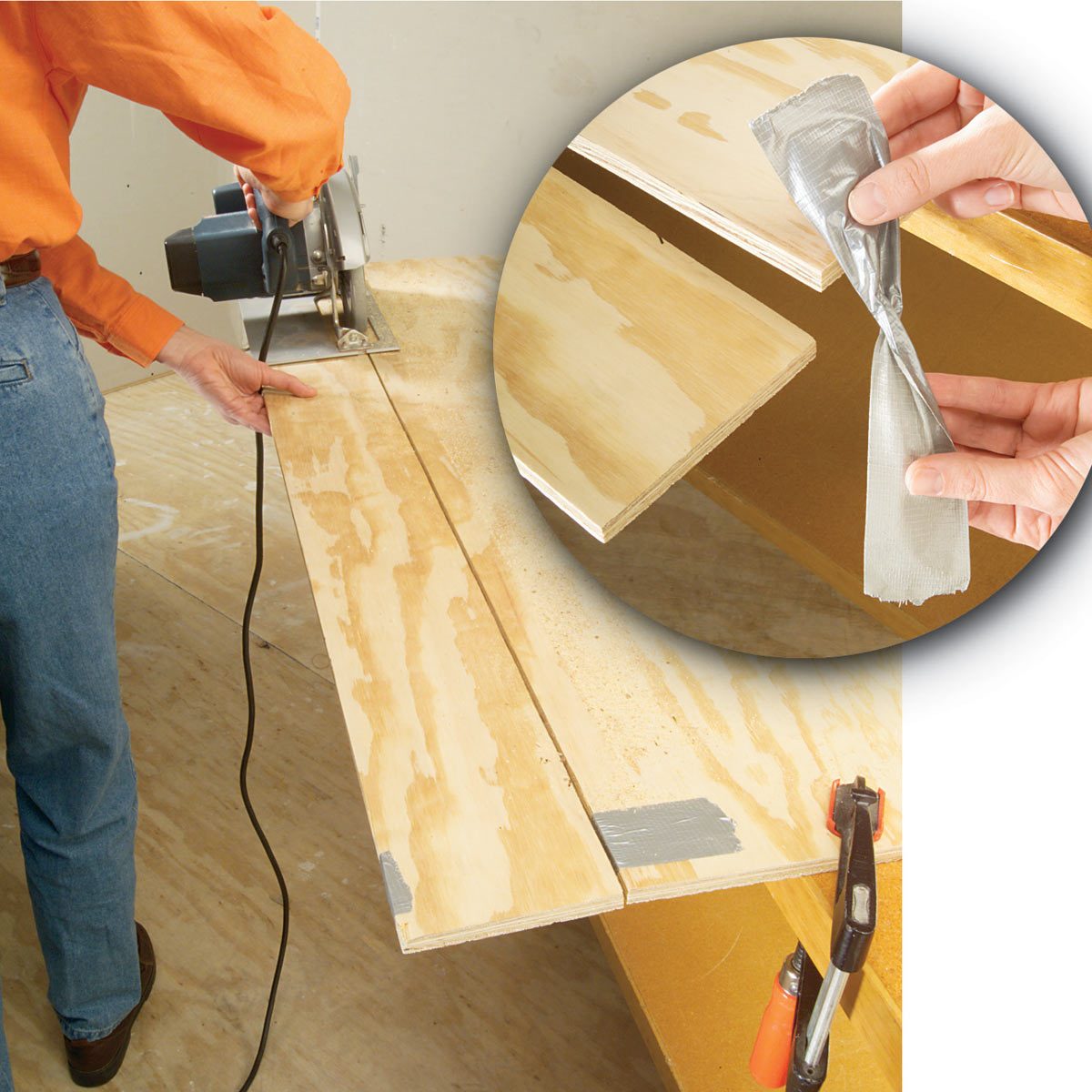 An extra hand for cutting sheet goods