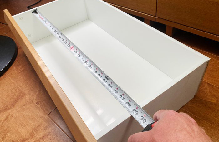 Step 1: Remove and measure the drawer
