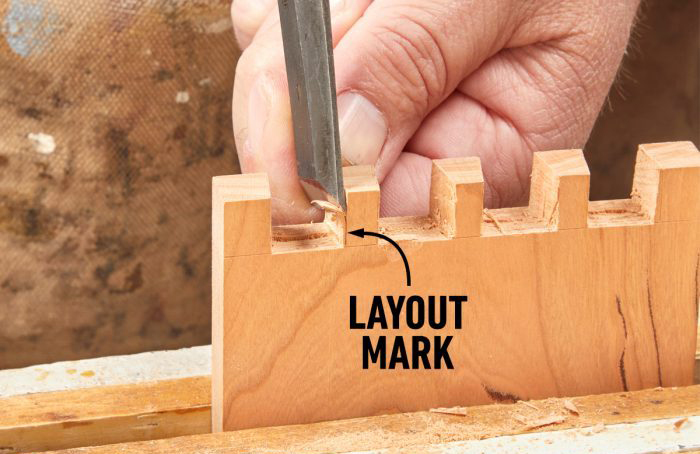 Step 13: Pare to the layout lines