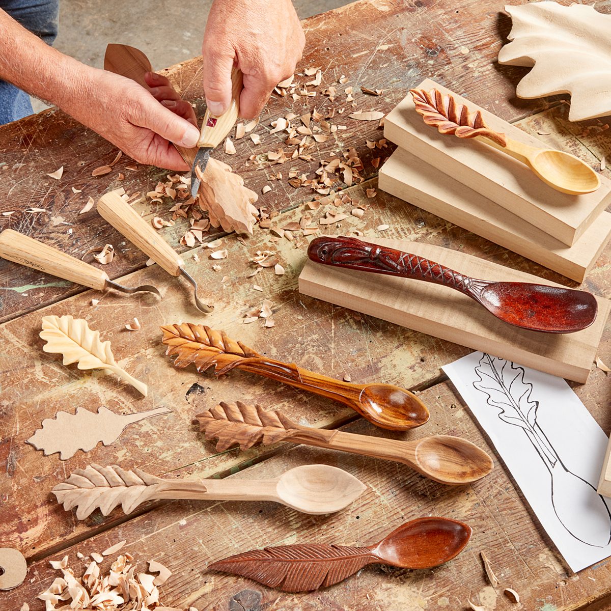 Simple spoon carving
