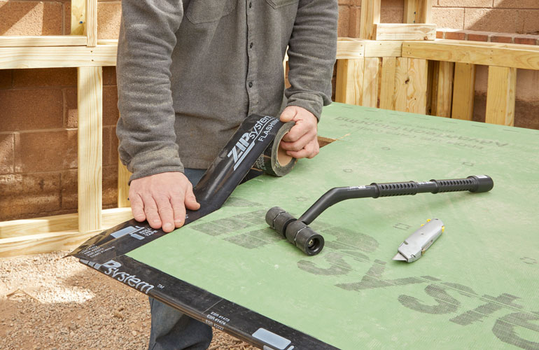 Step 7: Wrap sheathing edges